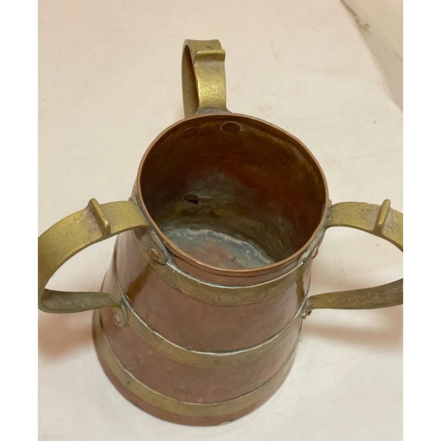 Copper Antique 1906 3Handle Beer Stein Copper Brass Camera Club Photograph Award Trophy For Sale - Image 8 of 14