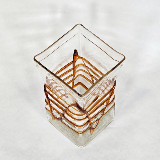 Modern Vintage Fulvio Bianconi Murano Art Glass Vase For Sale - Image 3 of 4