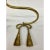 1990s Pair of Vintage Brass Tassel Design Curtain Tieback Brackets For Sale - Image 5 of 12