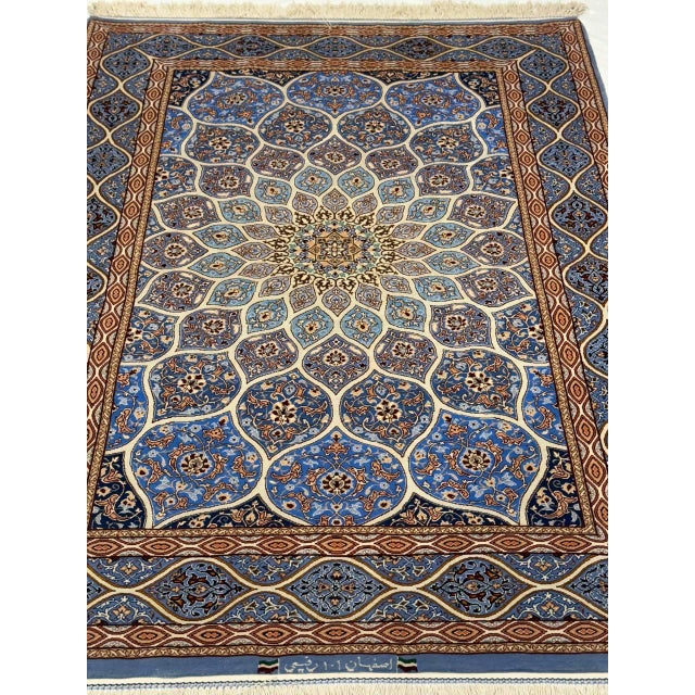Pasargad DC Persian Isfahan Silk & Wool Rug For Sale - Image 9 of 9
