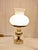 Goldenrod Vintage Table Lamp with White Glass Shade from WSB, 1980s For Sale - Image 8 of 8