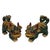 Mid 20th Century a Pair of Chinese Feng Shui Prosperity Statues, Foo Dogs. For Sale - Image 10 of 13
