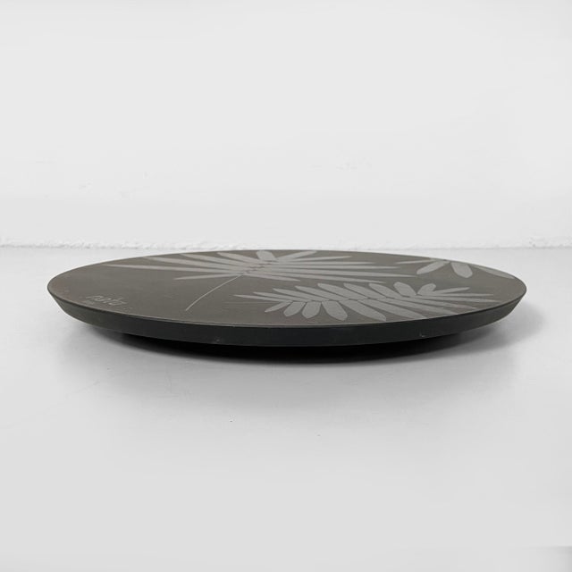 Italian Modern Rotating Plate in Wood, 1990s For Sale - Image 3 of 10