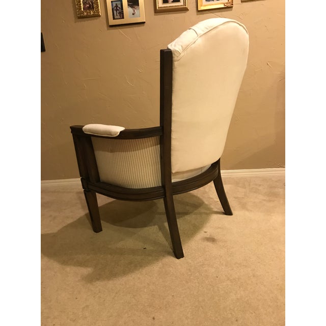 Cream Linen Upholstered Chair Chairish