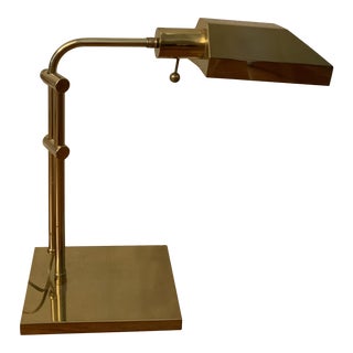 Vintage 1960s Brass Pharmacy Desk Lamp For Sale