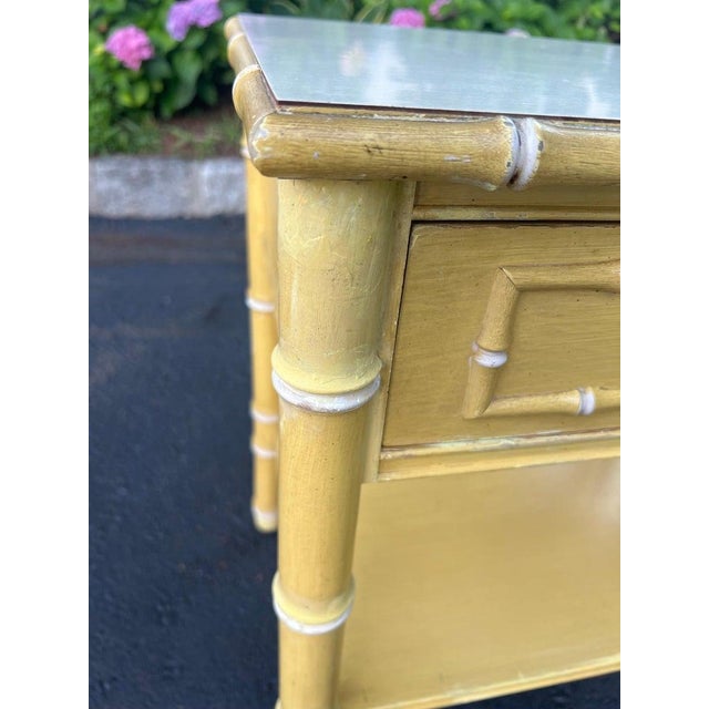 Pair of Faux Bamboo Thomasville Allegro Nightstands or Side Tables For Sale - Image 9 of 18