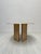 Unique vintage travertine dining table from the 1970s, showcasing a beautifully textured surface with a striking natural...