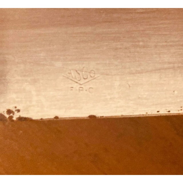 1970s Small Etched Dual Handle Decorative Tray in Silver Plate Over Copper For Sale - Image 10 of 10