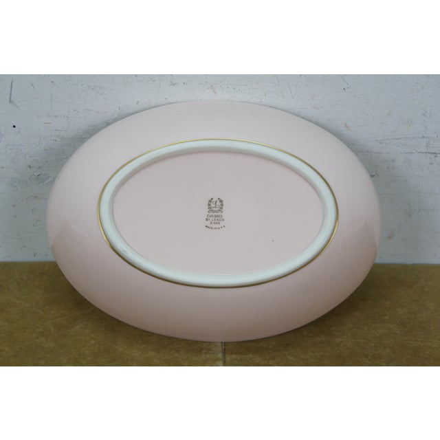 Mid 20th Century 33pcs Lenox Caribbee Pink & Gold X-444 Dinnerware China Plates Bowl Saucers For Sale - Image 13 of 14