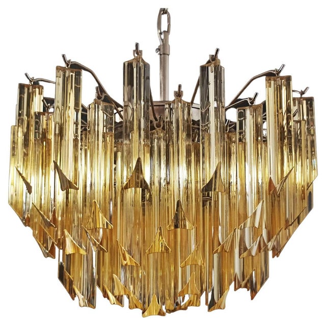 Metal Vintage Italian Chandeliers in Murano For Sale - Image 7 of 14