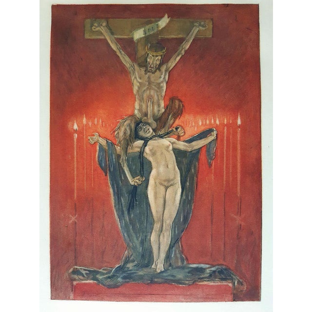 Le Calvaire - Original Etching and Heliogravure by Félicien Rops - 1882 1882 For Sale - Image 5 of 5