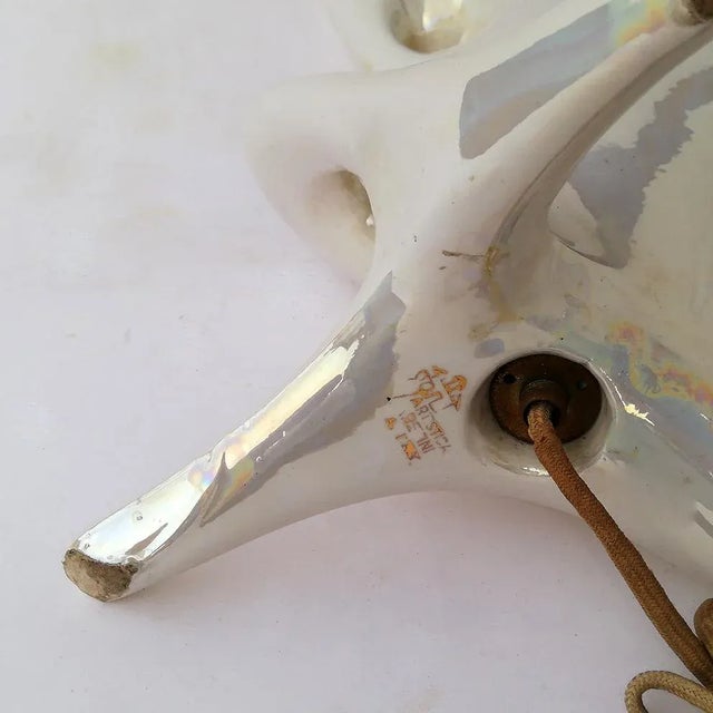 Mid-Century Italian Ceramic Table Lamp from Artistica Aretini For Sale - Image 4 of 8