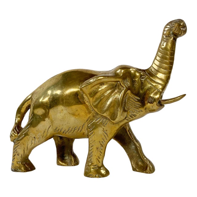 Large Brass Elephant Figure For Sale