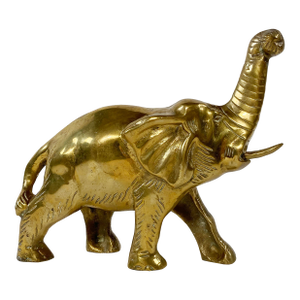 Large Brass Elephant Figure