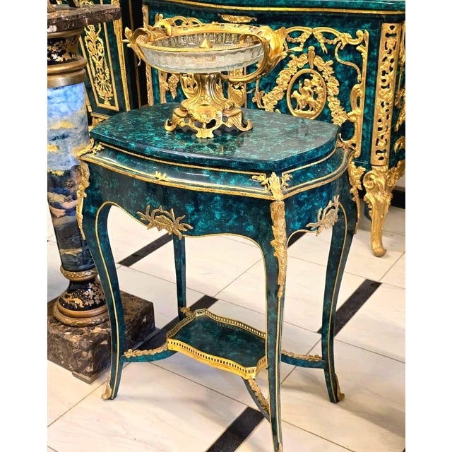 Add a touch of timeless French elegance to your home with this exquisite Louis XV Side Table, finished in a luxurious...