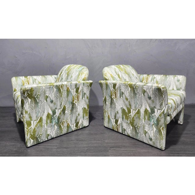 Vladimir Kagan Mid 20th Century Vladimir Kagan Style Lounge Chairs in French Upholstery - Set of 2 For Sale - Image 4 of 12