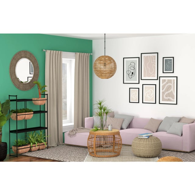 Wood Kingston Rattan Single-Light Globe Pendant For Sale - Image 7 of 8