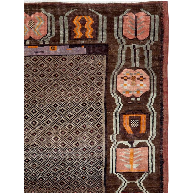 Rustic Galerie Shabab Collection Mid-20th Century Handmade Turkish Tribal Room Size Carpet For Sale - Image 3 of 10