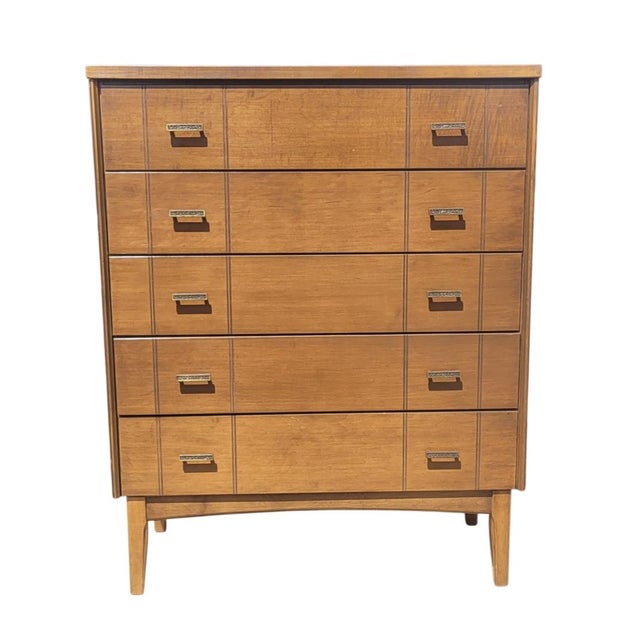 Mid Century Modern Tall Chest of Drawers For Sale - Image 13 of 13