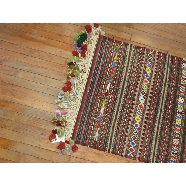 Mid 20th Century Vintage Jajim Runner, 2'9'' X 6'8'' For Sale - Image 5 of 6