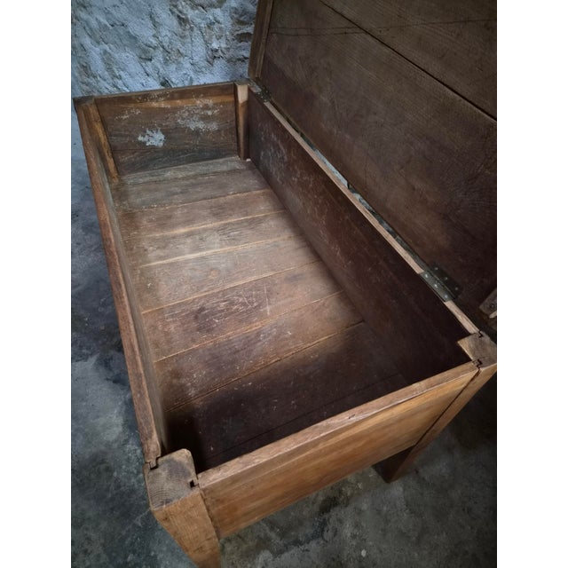 Brown Antique 19th Century French Oak Flour Chest For Sale - Image 8 of 18