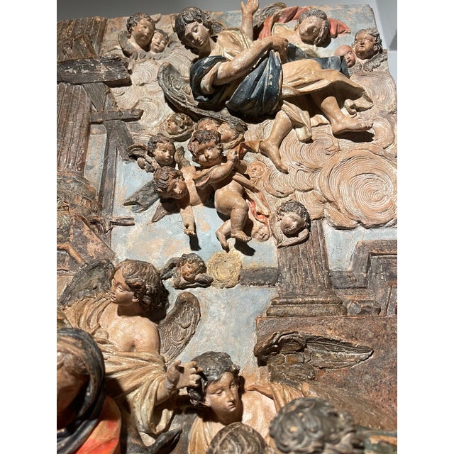 Nativity Scene, Celestial Court, 18th Century, Terracotta, Italian For Sale - Image 18 of 18