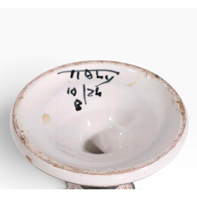 Voguish Mid Century pottery footed bowl, made in Italy possibly for Raymor or Rosenthal Netter, circa 1950/60’s. The bowl...