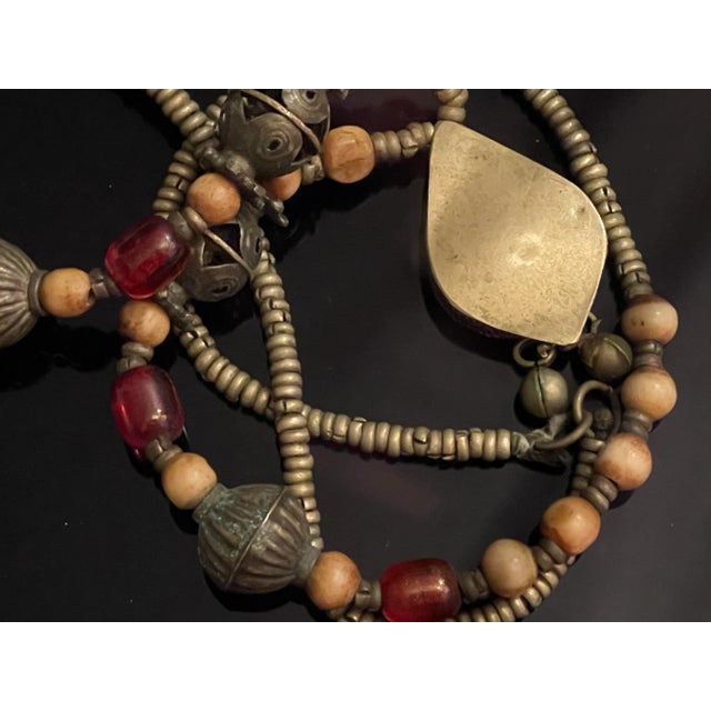 This necklace represents traditional Turkoman tribal craftsmanship from Afghanistan, dating to the early-to-mid 20th...