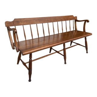 Late 20th Century Solid Cherry Bench by Rockport Maple For Sale