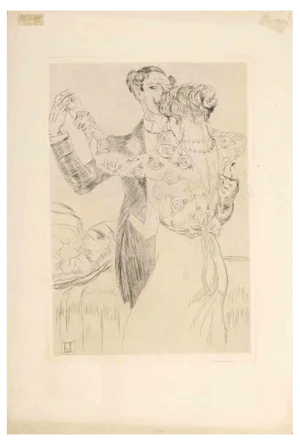 Louis Jou, The Dance, Original Etching, Early 20th Century