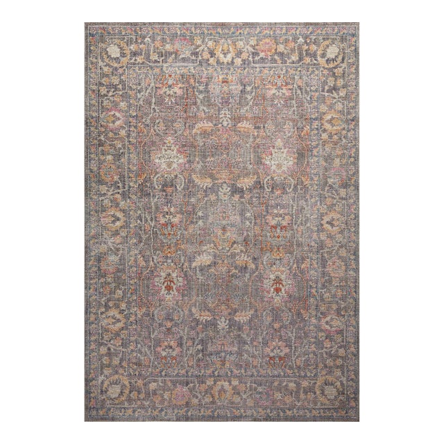 Chris Loves Julia x Loloi Rosemarie Stone / Multi 9'-0" x 12'-0" Area Rug For Sale