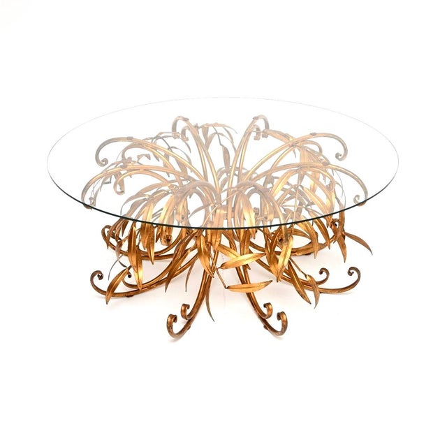 Vintage Gilt Metal Coffee Table by Hans Kogl, 1960 For Sale - Image 9 of 9