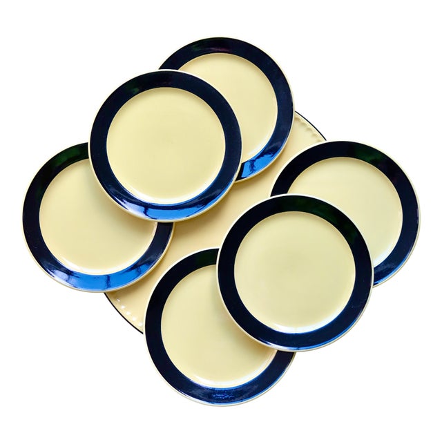 Vintage Dessert Plates and Serving Platter from Villeroy & Boch, 1950s, Set of 7 For Sale