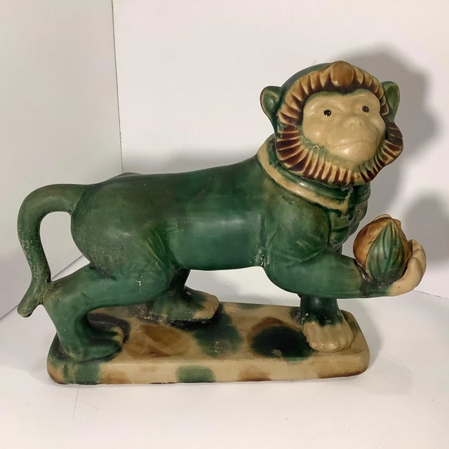 19th Century Chinoiserie Hollywood Regency Boho Chic Ceramic Monkeys - A Pair For Sale - Image 4 of 13