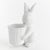 This adorable rabbit form holding a basket pot is the picture of whimsy. In a speckled, light sand finish, it, s the...