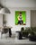 Green Cedric Vu "Do You Smell Fumes?" Tufted Yarn Self Portrait, Gas Mask Figure, Electric Green, Contemporary California Textile Art, Pop Art, 2025 For Sale - Image 8 of 8