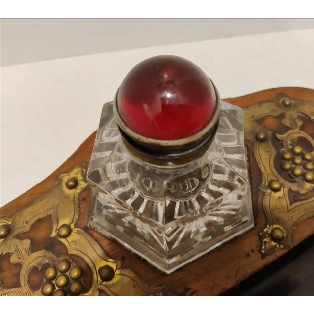 Victorian Antique English Victorian Inkstand, Circa 1910 For Sale - Image 3 of 13