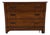Antique Victorian Eastlake Oak Three-Drawer Chest With Incised Detail and Brass Hardware For Sale