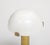 Contemporary Brass Table Lamp With Frosted Glass Dome Shade For Sale - Image 3 of 7