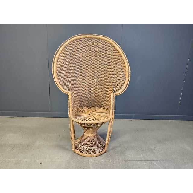 Vintage Wicker Peacock Chair, 1970s For Sale - Image 12 of 15