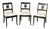 1940s Union National Chinoiserie Dining Room Chairs—Set of Three For Sale