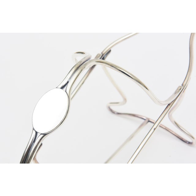 Vintage Signed Christofle Silver Plate Wine or Champagne Carrier/ Holder, 1960's For Sale - Image 10 of 13