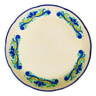 Round Italian Earthenware Dish For Sale
