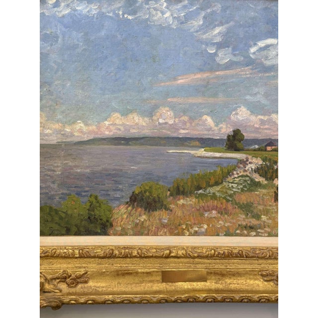 Impressionist Oil on Canvas of Landscape For Sale - Image 3 of 5