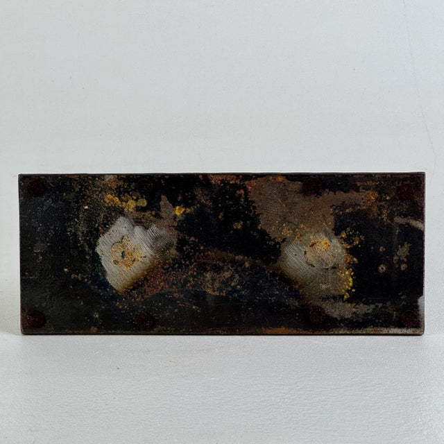 Lovely & Unique Hand Forged Vintage "Luv" Metal Antlers Sculpture, Signed For Sale - Image 9 of 9