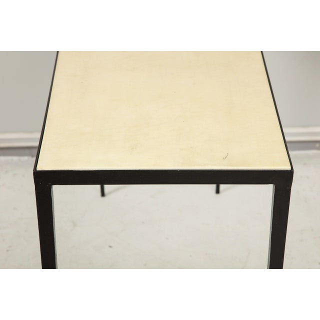 Bespoke Iron and Parchment Consoles in the Jean Michel Frank Manner - a Pair For Sale In New York - Image 6 of 9