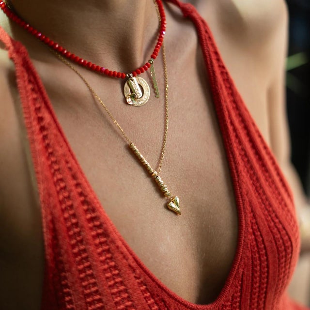 Celebrate love and harmony with the Romantic Golden Heart Harmony Necklace, a truly unique design crafted for those who...