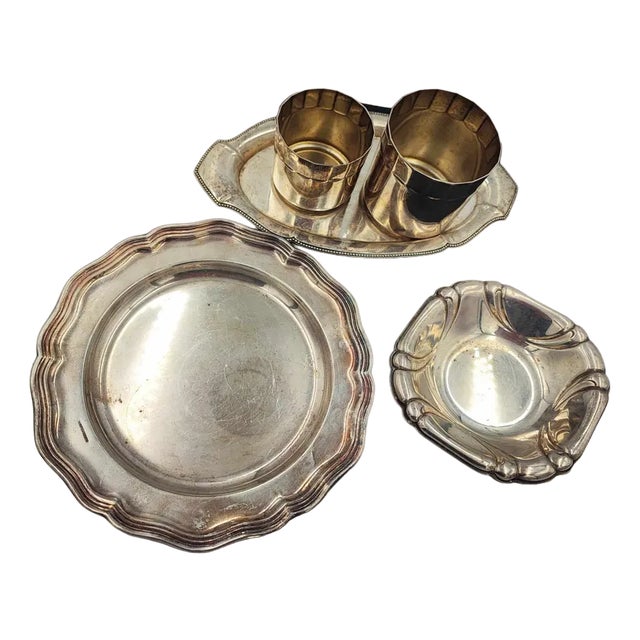 Plates, Trays, Plate & Containers, 1920s, Set of 5 For Sale