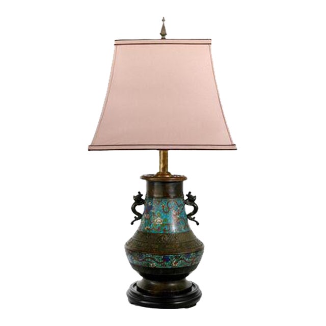 Antique Cloisonné Bronze Lamp Chairish