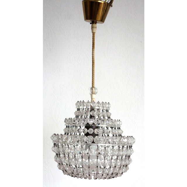 Antique French Glass Bead Chandelier, 1930s For Sale - Image 12 of 12